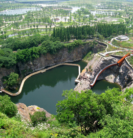 上海辰山植物园景观浮桥工程