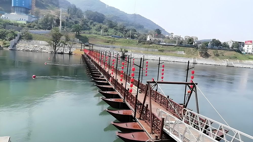 德立码头:资兴东江古渡浮桥正式免费开放 5