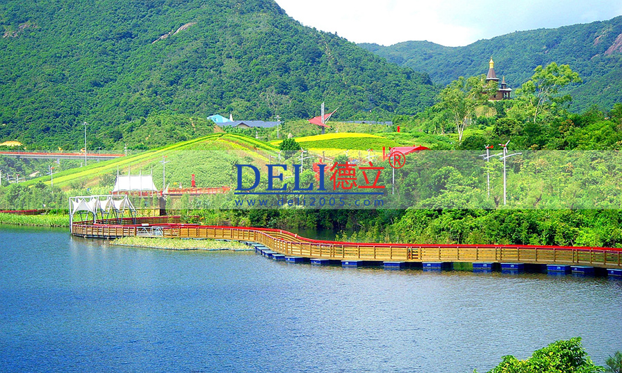 深圳东部华侨城“茶溪谷”湿地公园景观浮桥