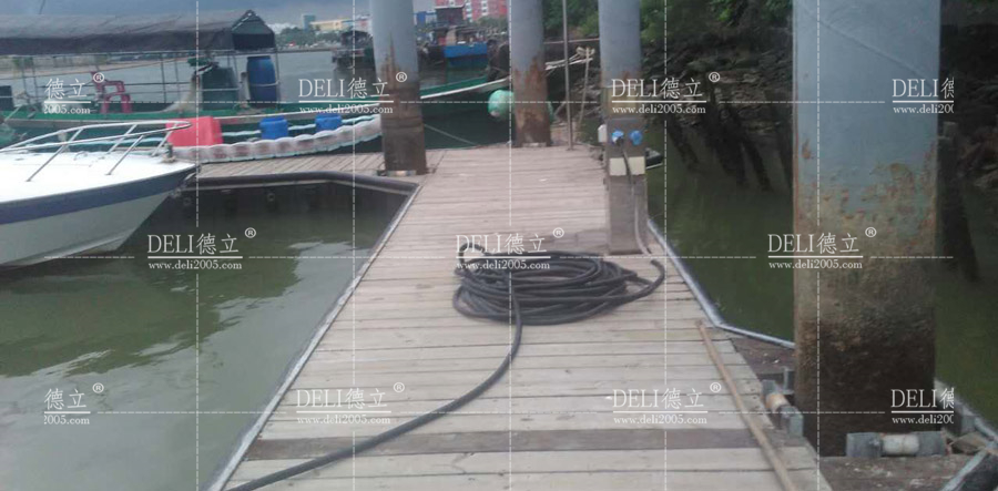 海口海监码头改造工程完工前后对比