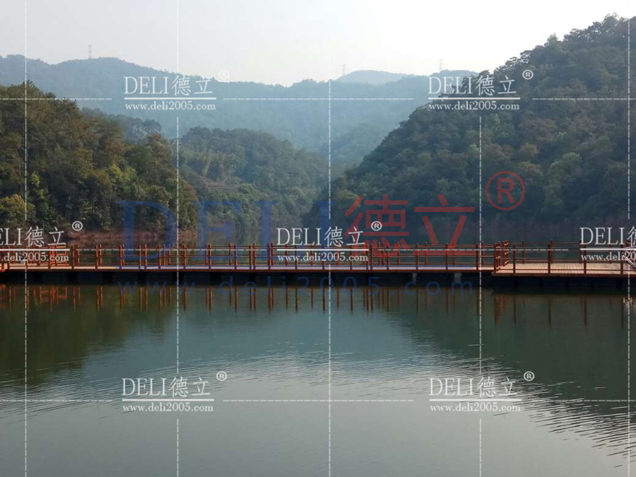 云南普洱4A级景观浮桥竣工验收
