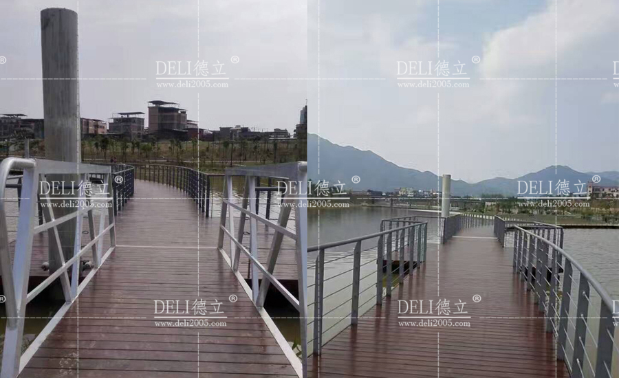 清远笔架河景观浮桥竣工验收