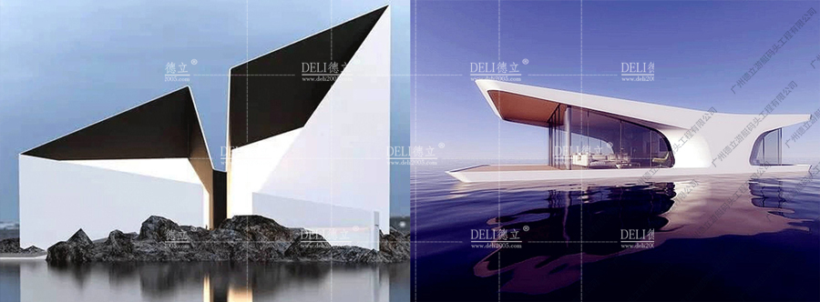 The artistic beauty of water architecture