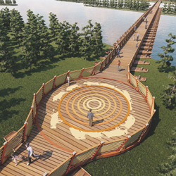 Design of Nanchong Image Jialing River Ancient Floating Bridge