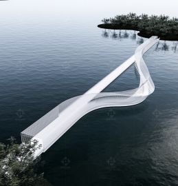 现代化景观浮桥